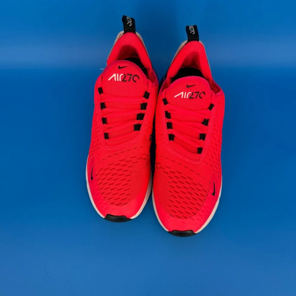Nike Air Max 270 Bright Crimson Black Kids Youth Running Shoes CI5634-600 SZ 7Y - Picture 3 of 8